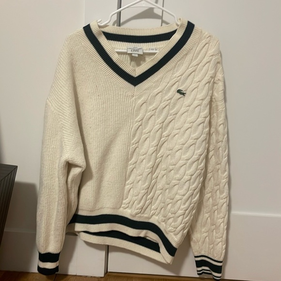 UNISEX Authentic Lacoste White Sweater (XXL but runs small)
